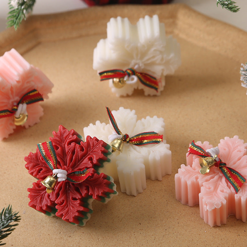 Christmas Soy Wax Candle Snowflake Aroma Candle Set Festive Fragrance Decoration Holiday Companion  2