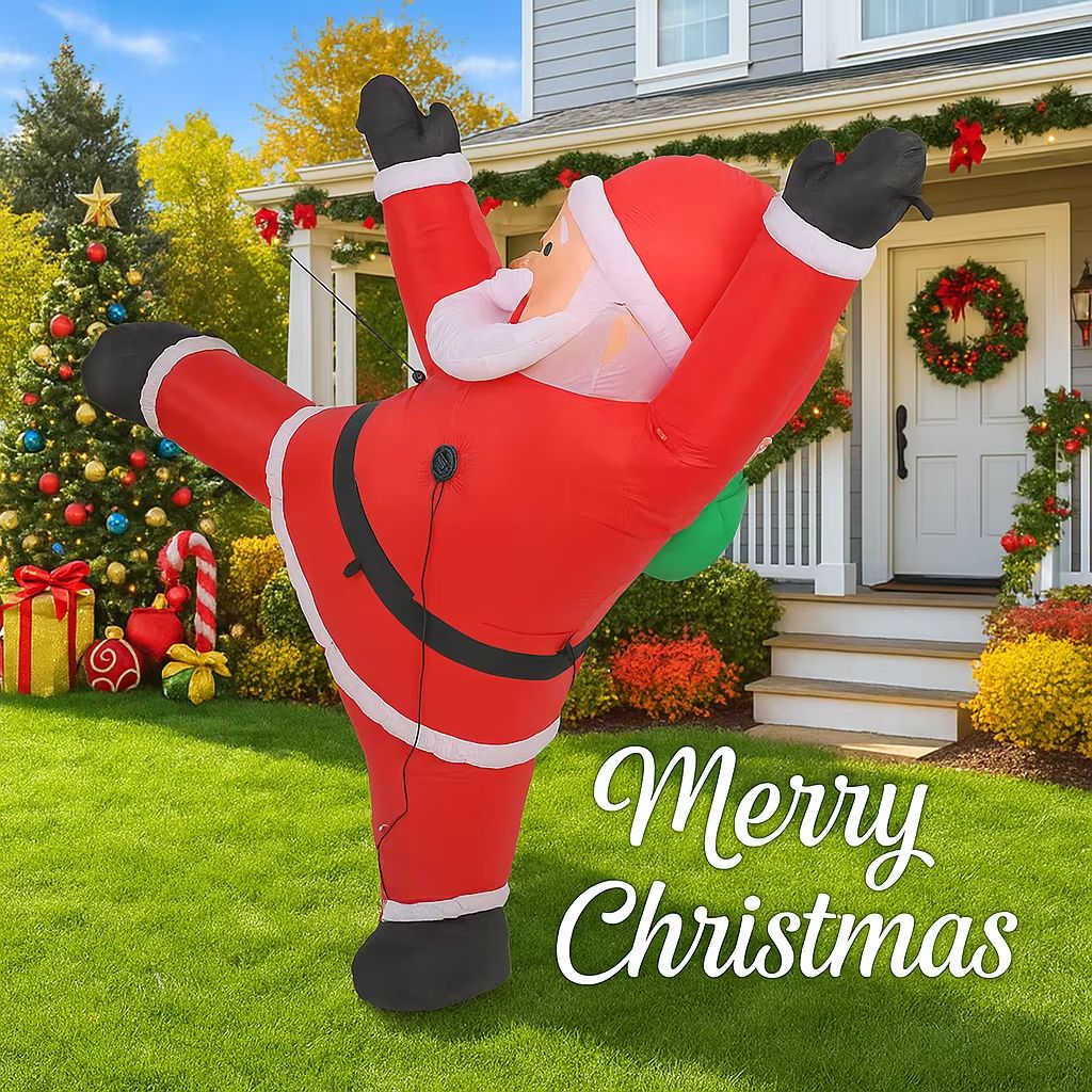 LED Home Supplies Christmas Series Holiday Inflatable Santa Claus Model Climb Ornament Gift Yard La