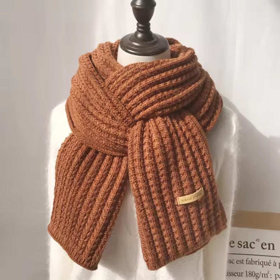 Thick Cable Knit Scarf, Chunky Winter Wrap for Women and Men, Luxury Feel Neckerchief for Travel
