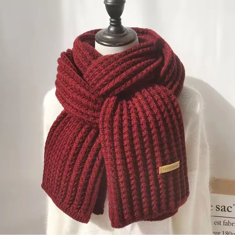 Thick Cable Knit Scarf, Chunky Winter Wrap for Women and Men, Luxury Feel Neckerchief for Travel