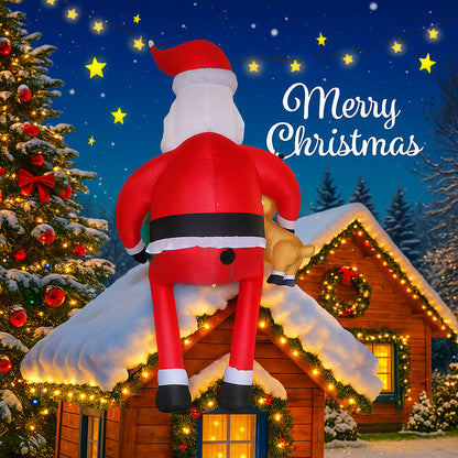 Xmas Yard Decor Reindeer Gift LED Inflatable Christmas Toy Santa Claus Decoration Home Ornament Chr 3