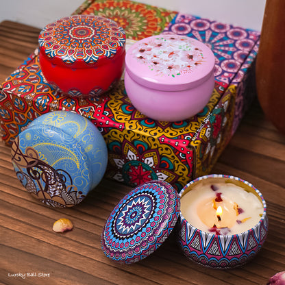 Islamic Arabian Scented Candle Set, DIY Fragrance Candle Jar, Smokeless Romantic Gift for Couples, Incense Candles