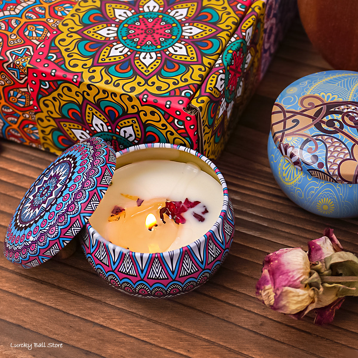 Islamic Arabian Scented Candle Set, DIY Fragrance Candle Jar, Smokeless Romantic Gift for Couples, Incense Candles