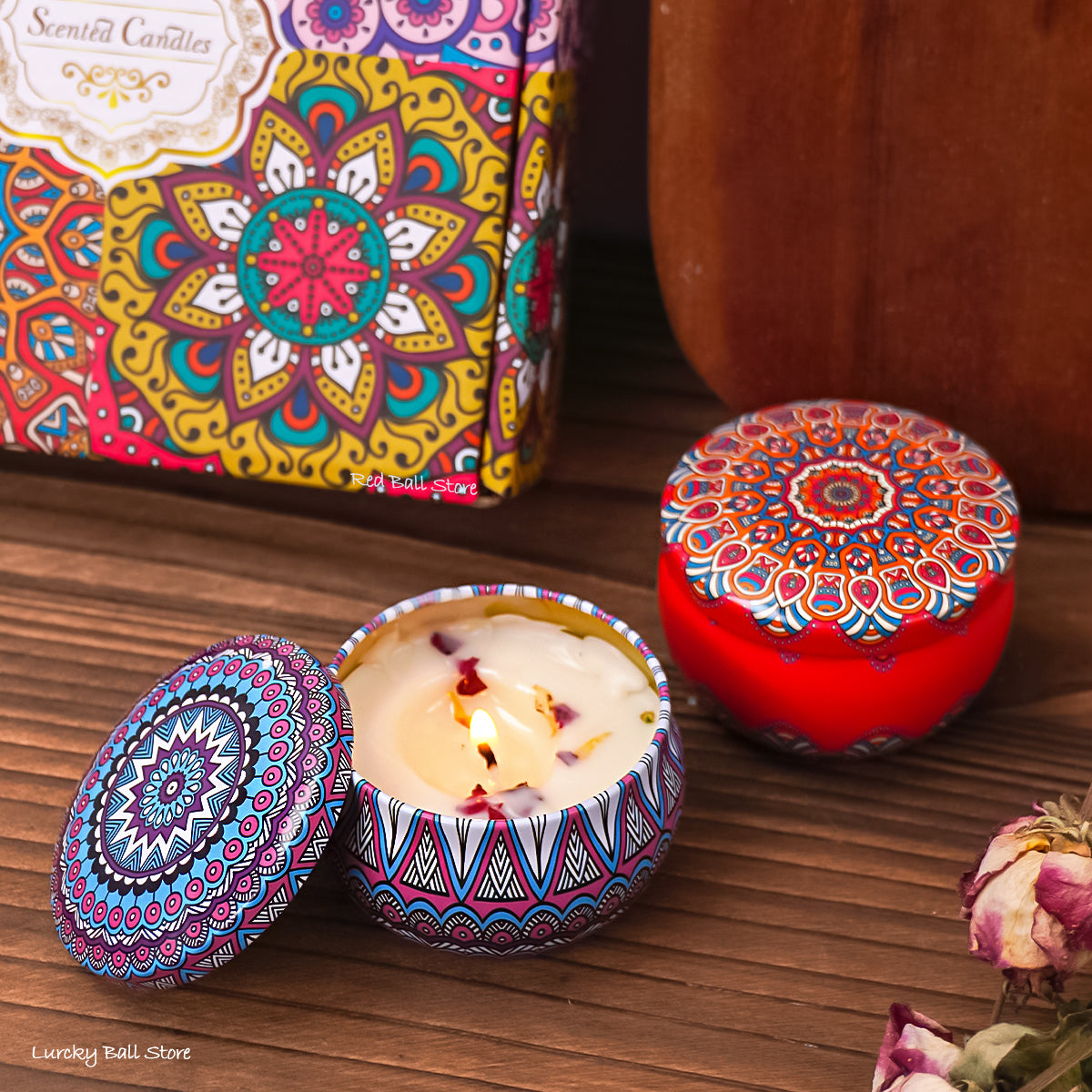 Islamic Arabian Scented Candle Set, DIY Fragrance Candle Jar, Smokeless Romantic Gift for Couples, Incense Candles