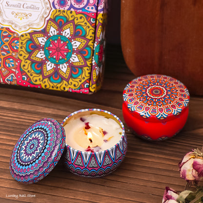 Islamic Arabian Scented Candle Set, DIY Fragrance Candle Jar, Smokeless Romantic Gift for Couples, Incense Candles