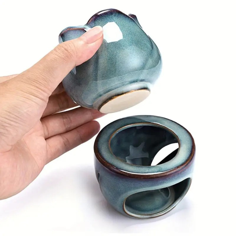 Tulip Shaped Ceramic Wax Warmer Aromatherapy Diffuser Set Candle Holder 1