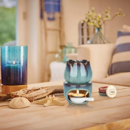Tulip Shaped Ceramic Wax Warmer Aromatherapy Diffuser Set Candle Holder 2