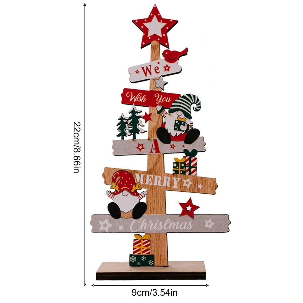 Santa Claus DIY Decoration, Wooden Christmas Signs, Desktop Christmas Tree, Plaque Decoration, New Years Party Gifts