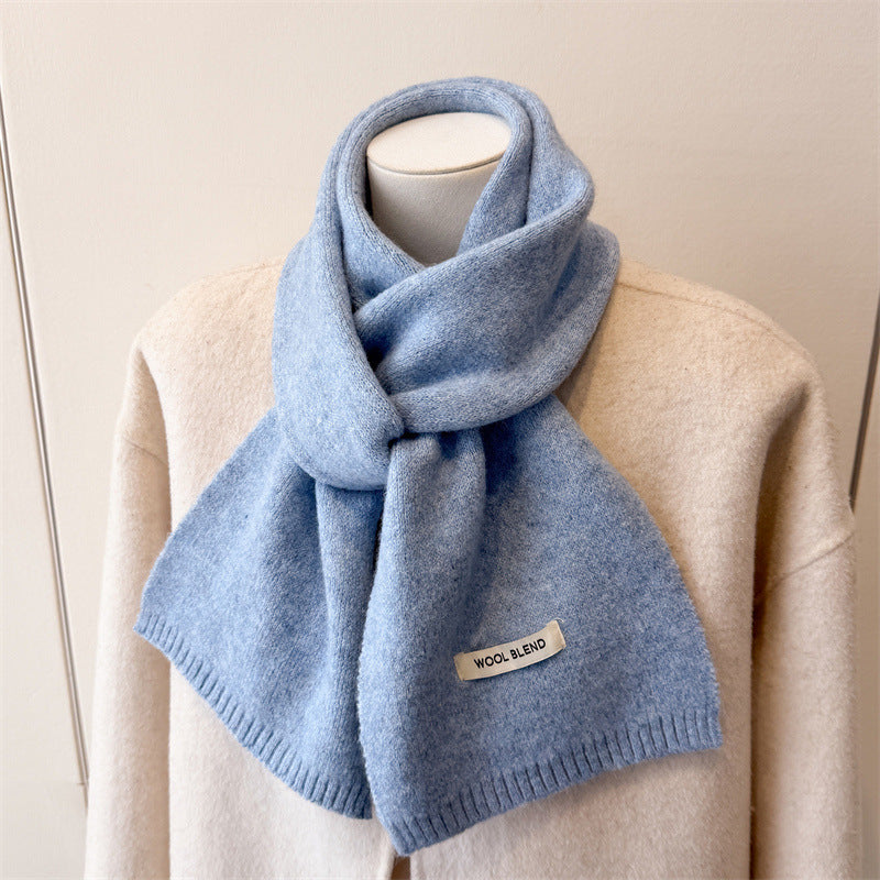 Luxury Winter Scarf for Women, Soft Knitted Scarf, Warm Solid Color Wraps, Simple Shawls and Neckerchiefs