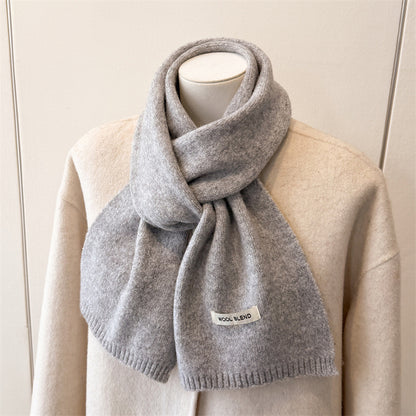 Luxury Winter Scarf for Women, Soft Knitted Scarf, Warm Solid Color Wraps, Simple Shawls and Neckerchiefs