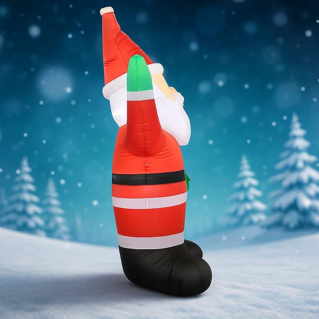 Inflatable Toy Wave Hand Santa Claus Christmas Decoration For Yard With LED Light Home Ornament Fes 2