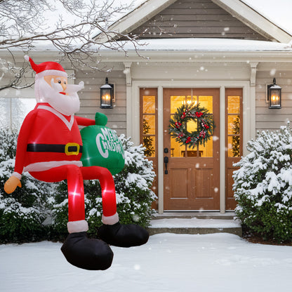 Climbing Inflatable Santa Claus Decor Christmas Outdoor Yard Decor Blow Up For Garden Roof 2