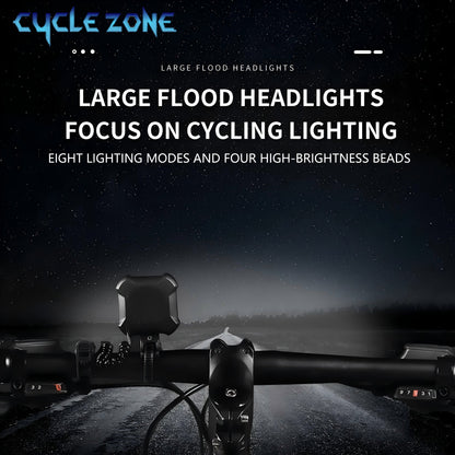 MTB Bike Horn TYPE C Rechargeable Bicycle Light Electronic Bell Cycling Warning Headlight For Safe  3