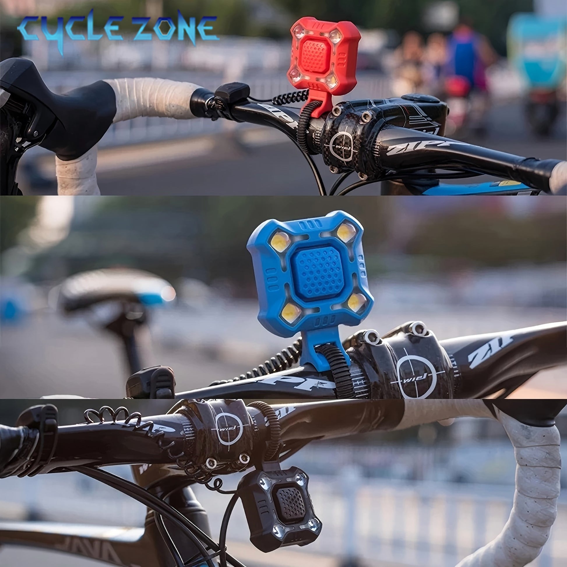 Bike Horn, TYPE C Rechargeable Bicycle Light, Electronic Bell, Cycling Warning Headlight for Safe Night Riding