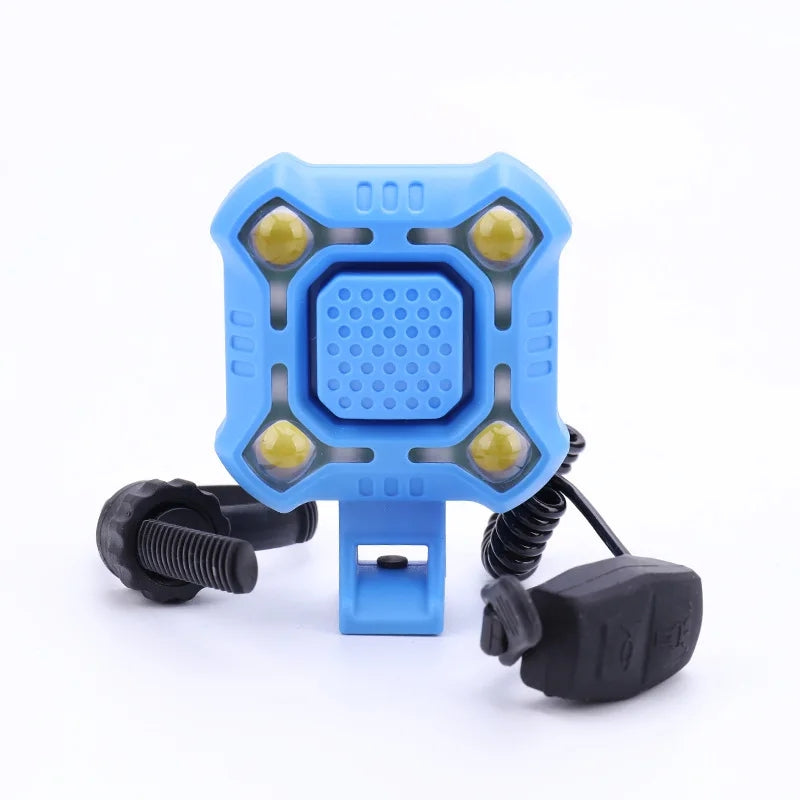 MTB Bike Horn TYPE C Rechargeable Bicycle Light Electronic Bell Cycling Warning Headlight For Safe  7