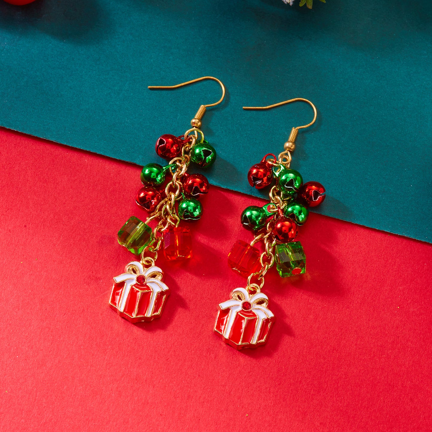 Asymmetrical Christmas Earrings, Santa Claus Snowman, Snowflake Tree, Trendy Earrings for Women, Girls New Year Jewelry