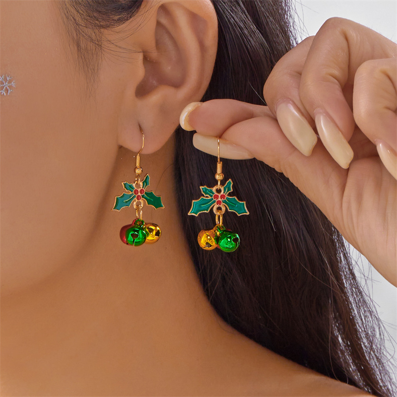 Asymmetrical Christmas Earrings, Santa Claus Snowman, Snowflake Tree, Trendy Earrings for Women, Girls New Year Jewelry
