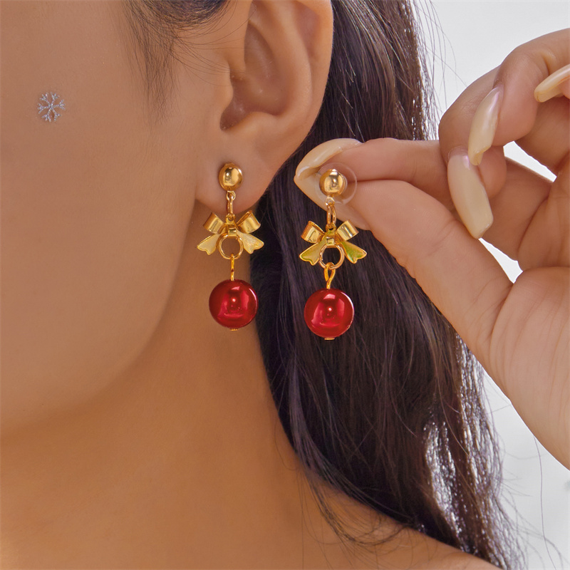 Asymmetrical Christmas Earrings, Santa Claus Snowman, Snowflake Tree, Trendy Earrings for Women, Girls New Year Jewelry