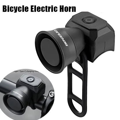 Mini USB Charging Bicycle Horn, Waterproof Mountain Bike Bell, Electronic Bike Bell, Kids Scooter Riding Equipment