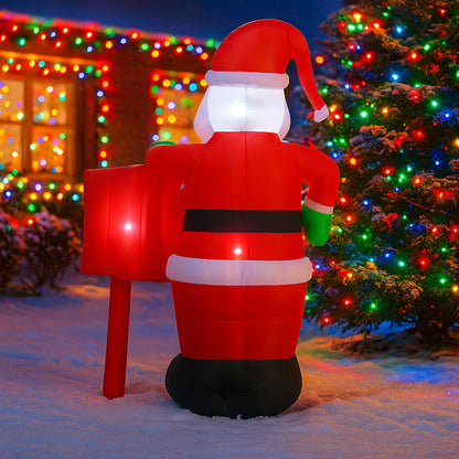 Inflatable Toy Christmas Decorations Santa Claus Holding Sign Toy Ornaments With LED Lights Home Ya 2