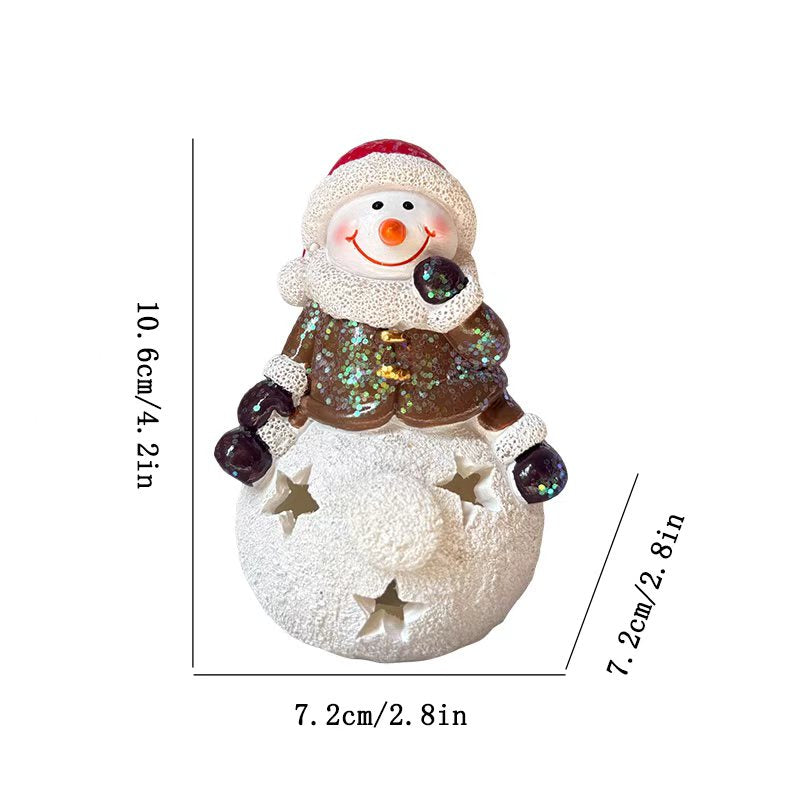 Small Christmas Scene Decoration Christmas Cute Snowman Tabletop Decoration InsStyle Christmas Orna 5
