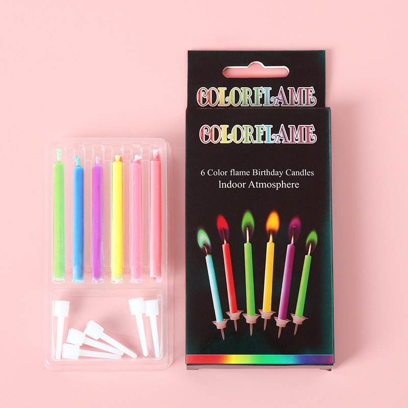 Creative Colorful Flame Candles, Birthday Candles, Party Festival Atmosphere Props