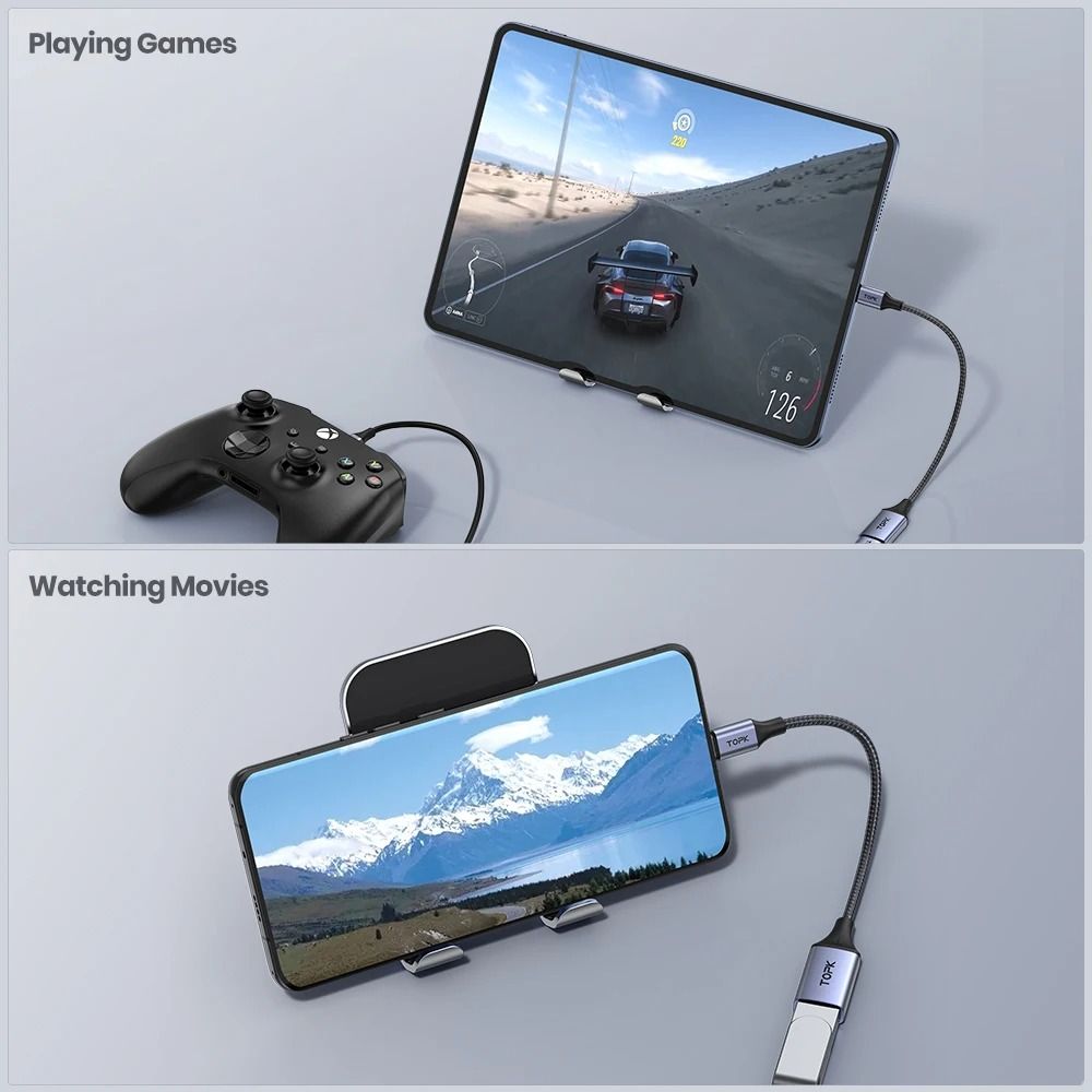 TOPK USB C To USB A Adapter OTG Cable Type C Male To USB 30 20 Female 3