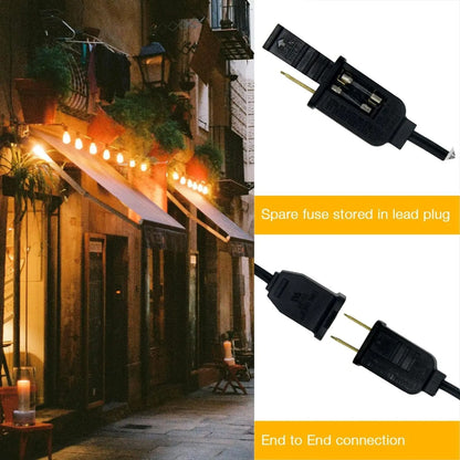 100ft Outdoor String Lights ST38 Globe LED Patio Lights With 24 Edison Vintage Bulbs 2