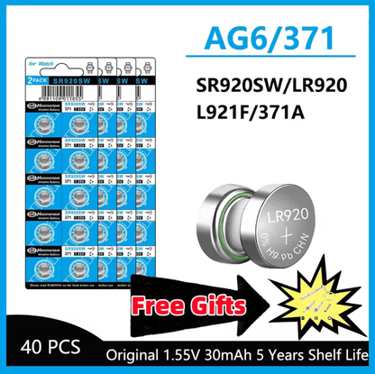 High Capacity AG6 Button Cell Battery Pack 8