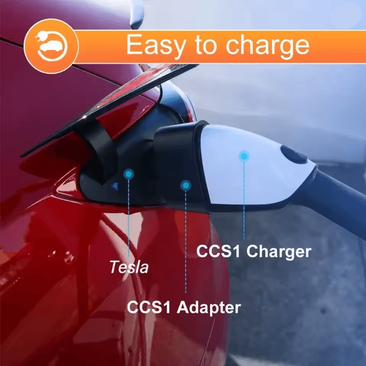 CCS1 To Tesla Fast Charging Adapter Converter For Model 3XYS 2
