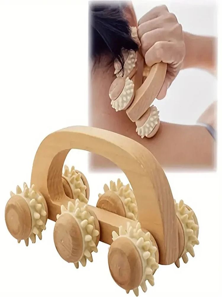 Wooden Massage Roller Tool Manual Back Leg Muscle Massager 5