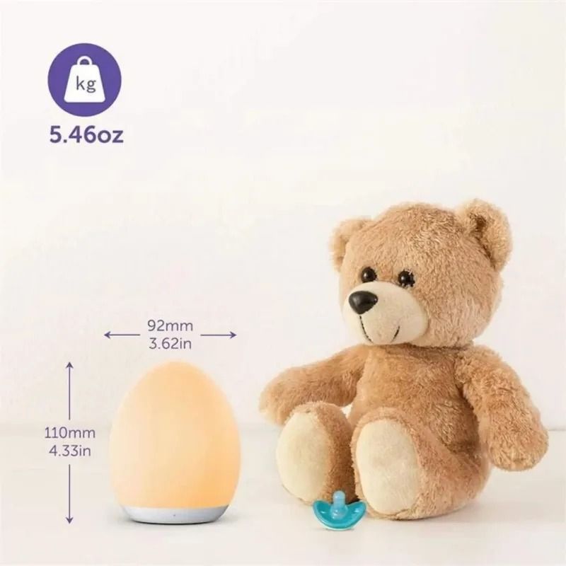 LED Dimmable Bedside Lamp Rechargeable Nursery Night Light 4