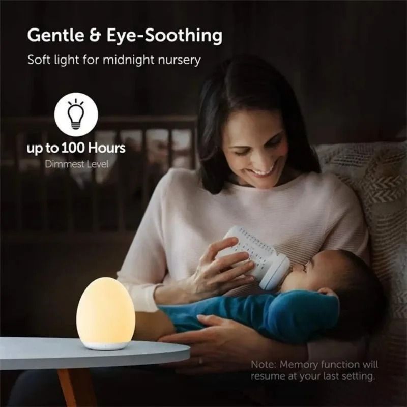 LED Dimmable Bedside Lamp Rechargeable Nursery Night Light 5