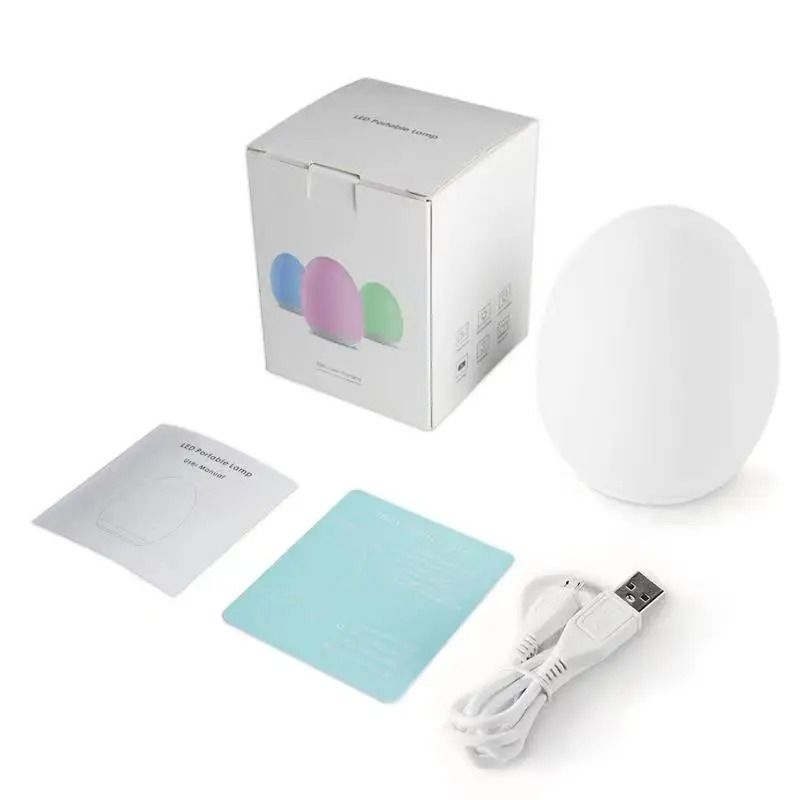 LED Dimmable Bedside Lamp Rechargeable Nursery Night Light 6