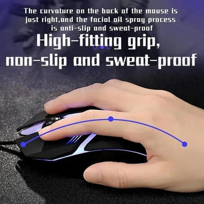 Ergonomic Wired Gaming Mouse USB Backlit Optical Mouse For Desktop And Laptop 2