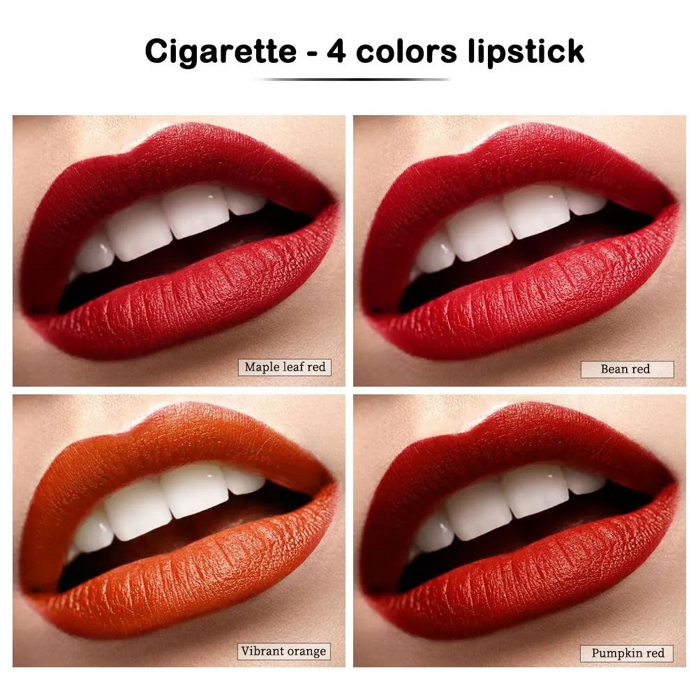 Long Lasting Waterproof Matte Lipstick Set 4 Piece Transparent Finish 6