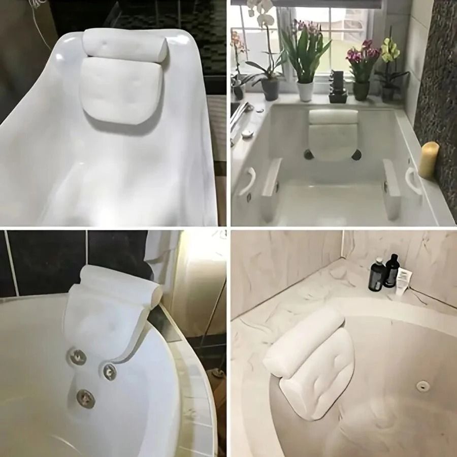 Spa Bathtub Pillow With AntiSlip Suction Cups 3