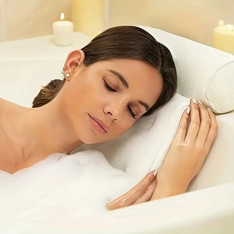 Spa Bathtub Pillow With AntiSlip Suction Cups 4