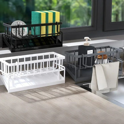 Drill Free Sink Organizer And Multi Use Sponge Holder 2