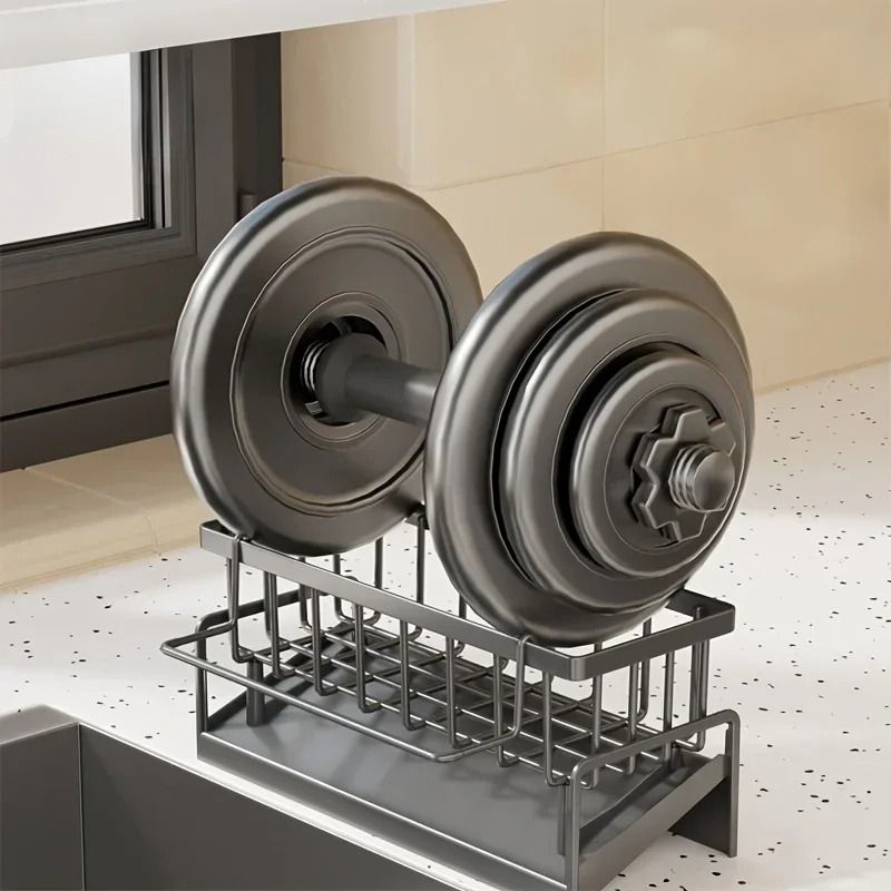 Drill Free Sink Organizer And Multi Use Sponge Holder 4