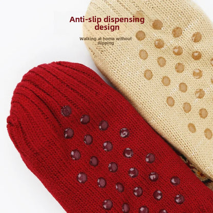 Non Slip Winter Floor Socks Super Warm Velvet Boot Slippers Unisex Snow Sleep Socks For Home Wear 4