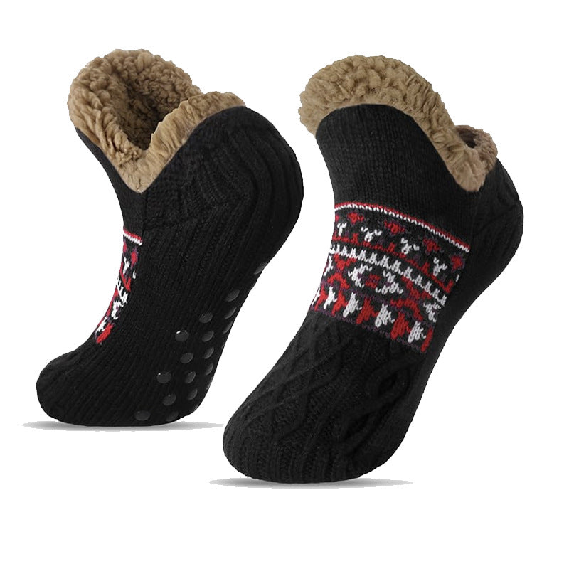 Non Slip Winter Floor Socks Super Warm Velvet Boot Slippers Unisex Snow Sleep Socks For Home Wear 9