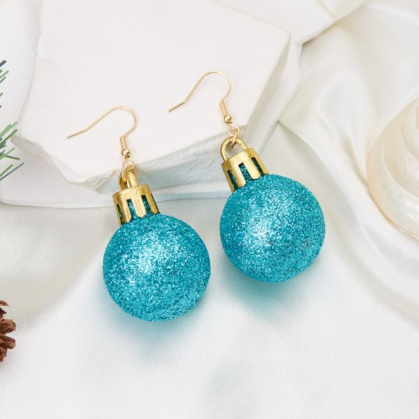 Christmas Snowflake Star Ball Shaped Bulb Earrings Hook For Women Ear Dangle Drop Xmas Fashion Party Jewelry Gift