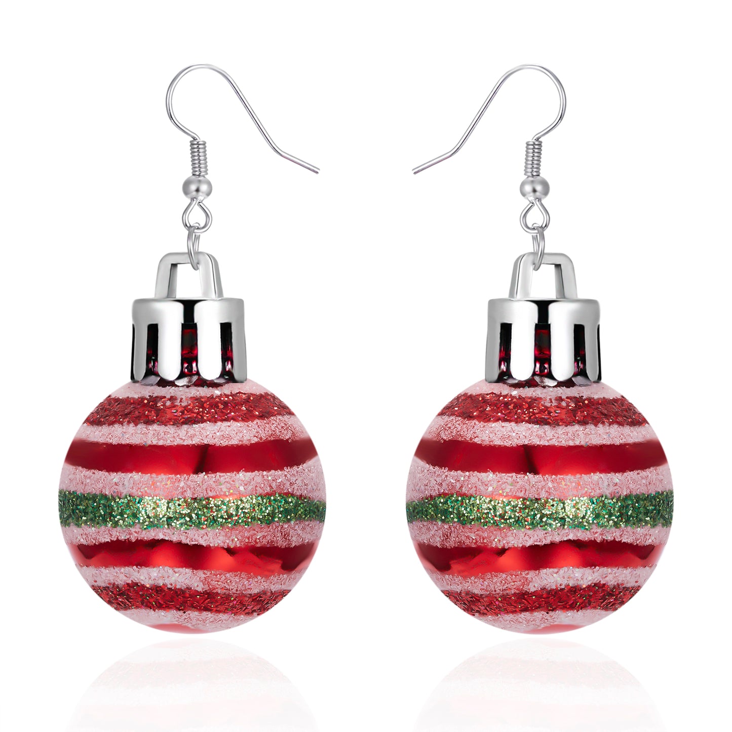 Christmas Snowflake Star Ball Shaped Bulb Earrings Hook For Women Ear Dangle Drop Xmas Fashion Party Jewelry Gift