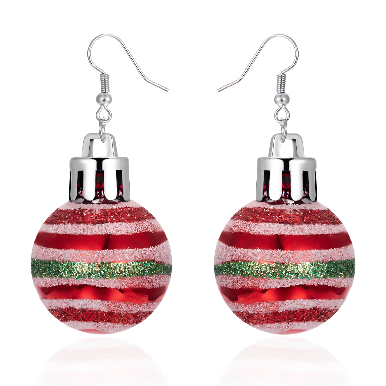 Christmas Snowflake Star Ball Shaped Bulb Earrings Hook For Women Ear Dangle Drop Xmas Fashion Party Jewelry Gift