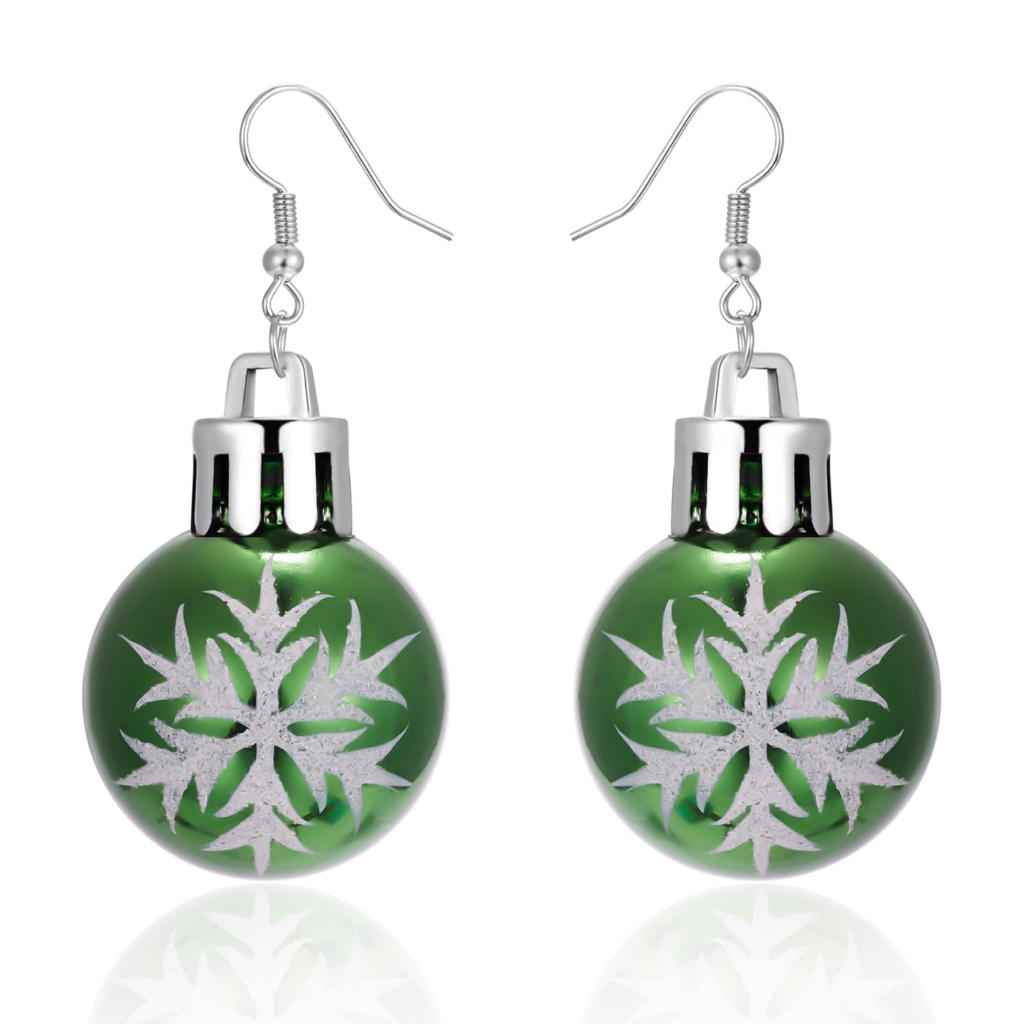 Christmas Snowflake Star Ball Shaped Bulb Earrings Hook For Women Ear Dangle Drop Xmas Fashion Party Jewelry Gift