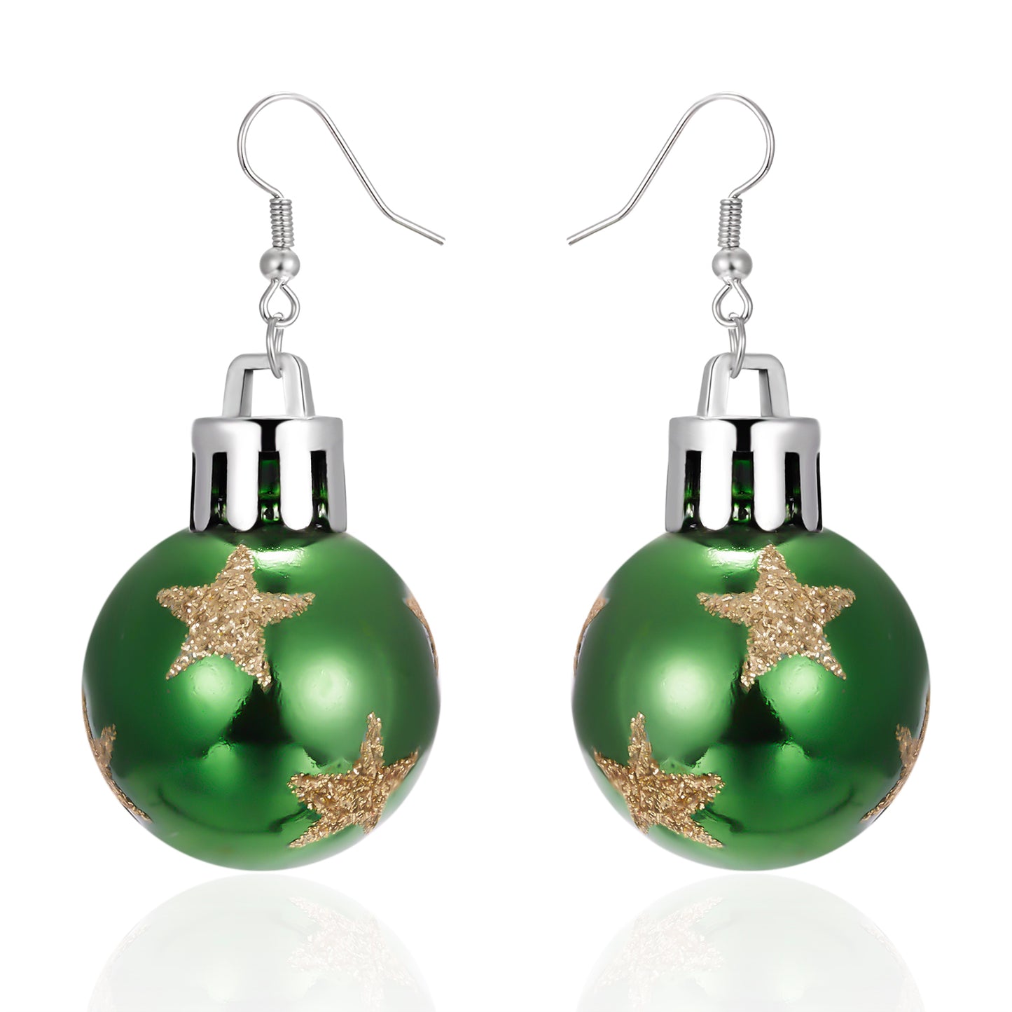 Christmas Snowflake Star Ball Shaped Bulb Earrings Hook For Women Ear Dangle Drop Xmas Fashion Party Jewelry Gift