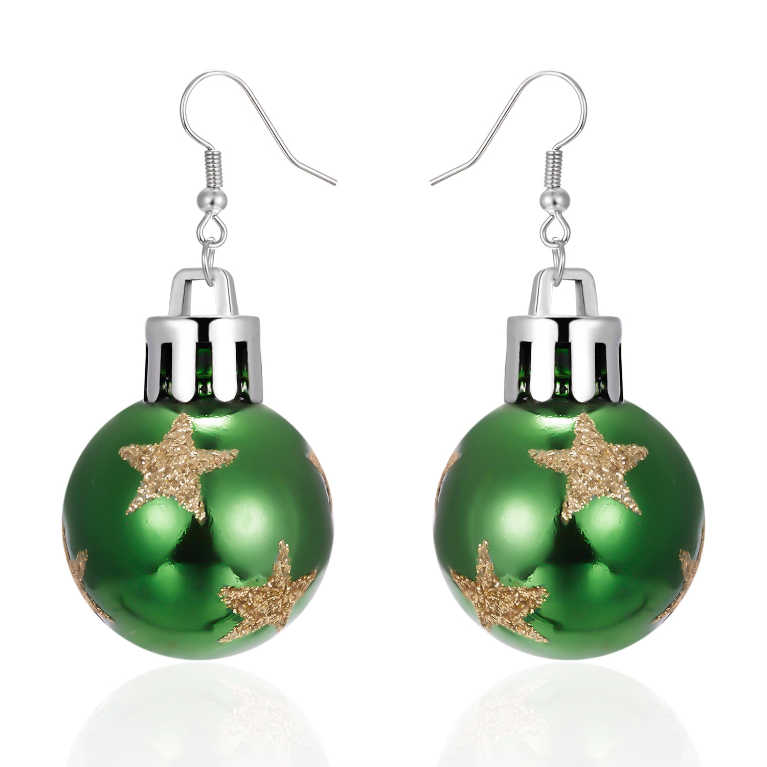 Christmas Snowflake Star Ball Shaped Bulb Earrings Hook For Women Ear Dangle Drop Xmas Fashion Party Jewelry Gift