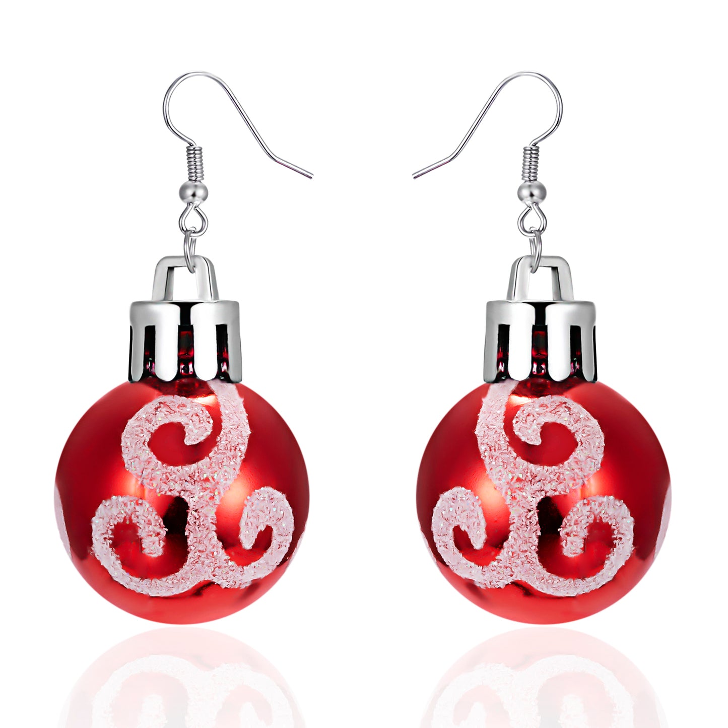 Christmas Snowflake Star Ball Shaped Bulb Earrings Hook For Women Ear Dangle Drop Xmas Fashion Party Jewelry Gift