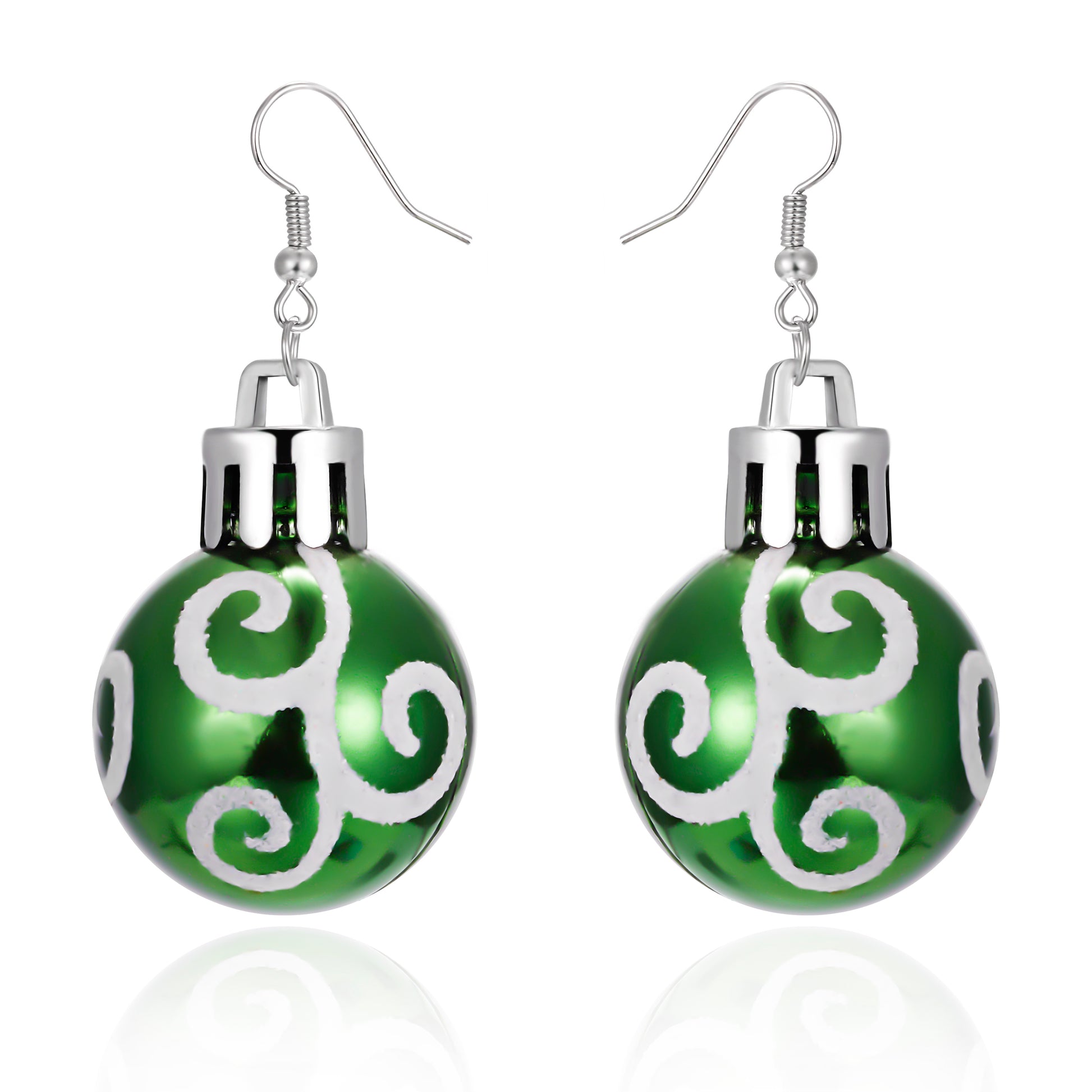 Christmas Snowflake Star Ball Shaped Bulb Earrings Hook For Women Ear Dangle Drop Xmas Fashion Party Jewelry Gift